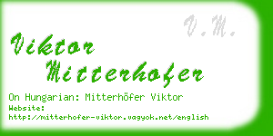 viktor mitterhofer business card