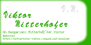 viktor mitterhofer business card